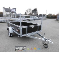 Remorque bagagère Lider en bois - 1 essieu - PTAC : 500/750 kg - 251 x 133 cm - Référence 39460/43460