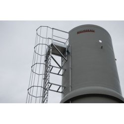 Silo de stockage industriel en terrasse avec système de pesage - Capacité jusqu'à 200 m3 - ROUSSEAU