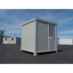 Bungalow sanitaire de chantier avec un WC à l'anglaise, une douche et un grand lavabo - SD2