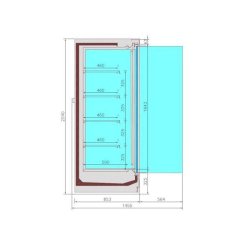 Chambre froide murale jax 2.6 - remote l2660 sans groupe  7350.0090 COMBISTEEL