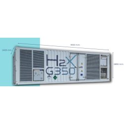 Groupe électrogène à hydrogène 350 kVA - H2X G350 avec modules optionnels et certifications CE
