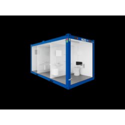 Conteneur sanitaire WC 10' - Hygiéniques, propres et fiables - Différentes tailles et équipements - Containex