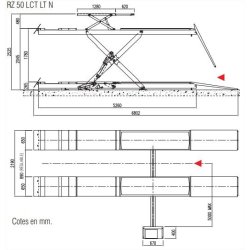 Rz50lctltn pont elevateur ciseaux 5t version pose