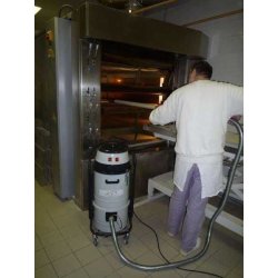 Aspirateur boulangerie - spécial farines et four, compact et mobile avec 2 moteurs monophasés 230V