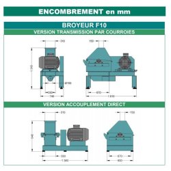 F10 - broyeurs et concasseurs alimentaires - electra - poids: 700 kg à 1000 kg