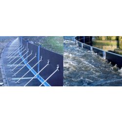 Dispositif anti-inondation démontable mobile et auto-stable - FLO-WALL - 7 hauteurs possibles jusqu'à 2,7m - Certifié FM Global