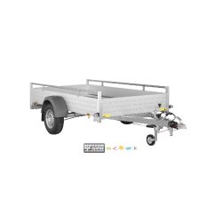 Remorque freinée aluminium - MCALU - DW150 - 1 essieu - PTAC : 1500 Kg - 255 x 153 cm - Référence : MCALU PRO DW150 - Saris