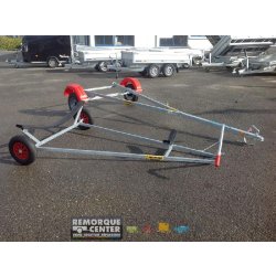 Remorque et chariot de mise à l'eau pour dériveurs - PTAC 350 Kg - Référence D185+C - Mecanorem
