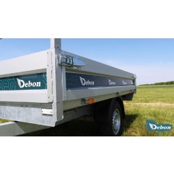 Benne DEBON PW0 LUX - 245 x 160 CM - 1300 Kg - 1 essieu freiné - pompe électrique - PW0 LUX 1300