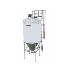 Silo GATINE 320 avec Cône incolore 100% translucide - 25m3 Ø2700