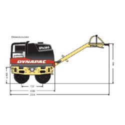 Rouleau vibrant duplex LP 6500 Dynapac - moteur HatZ 1d50s - 678 à 716 kg
