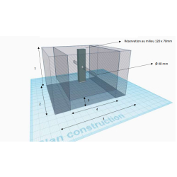 Bloc Béton anti-intrusion A.I - Masse 1500 kg - REFAI1500