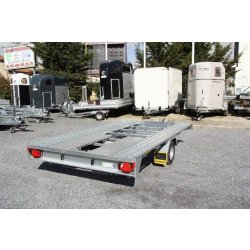 Remorque porte voiture - Humbaur 4101 FTK 153520 - basculement assisté, PTC 1500 KG, rampes antidérapantes