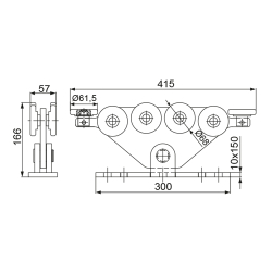 Monture autoportante double rail 8570