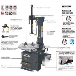 As924dvtiw - monte/demonte-pneus provac automatique avec blcoage exterieur de 10 à 24