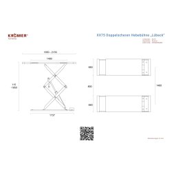 Pont élévateur à double ciseaux encastré pour votre atelier automobile  - XX75 KROEMER