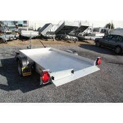 Remorque plateau tous usages Humbaur HKT 182515S - Système hydraulique, pente 8 %, 1800 kg PTAC
