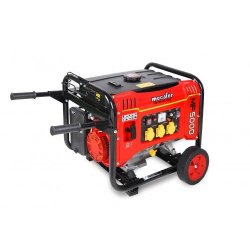 Groupe électrogène MF5000 - Mecafer - 4000W continu, 4400W max - 10HP - 3 prises 230V - Grandes roues tout terrain