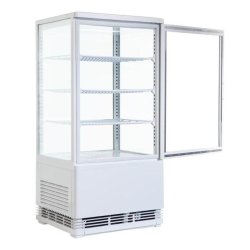 Vitrine réfrigérée 68 litres blanche - vitrée des 4 côtés