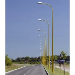 Mât d'éclairage public cylindrique / hauteur 7.5 - 12 m / en aluminium / diamètre de base 176 mm