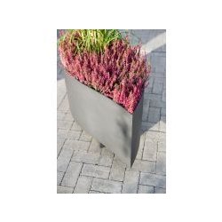 710 - Jardinières en aluminium ABES - Longueur : 1200 mm - Parois arquées et pointe sur deux côtés