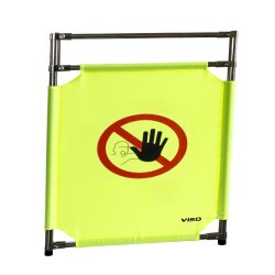 Barrière d'intervention 1 panneau PVC ou Inox 304 - H. 1 000 ou 1 800 mm, polyester velcro - Interdiction de passer / 1000 / INOX 304
