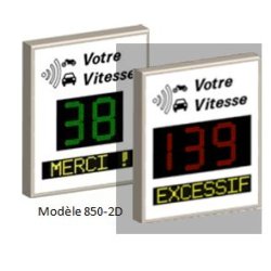 Radar de vitesse pour usagers et gestionnaires de voirie - Gamme PIV - Modèles 650-2D et 850-2D