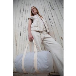 Sac fourre-tout en toile de coton - Kimood - Réf: KI0632 - 310 g/m² - Fermeture zippée - Couleur Natural/Black