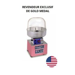 Mini stand rose sur roulettes pour machine à barbe à papa - Dimensions 51×50×45 cm