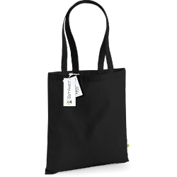 Sac réutilisable en coton bio Earthaware - Réf: W801 - Marque Westford Mill - 340 g/m² - Taille unique - Couleur : Black
