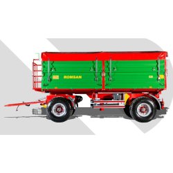 R 140 CSGA benne agricole double essieu - Romsan - capacité 14 000 kg