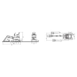 Mini-pelle 9VXE - moteur Yanmar 2TNV70 - 890 kg - excavation jusqu'à 2755 mm