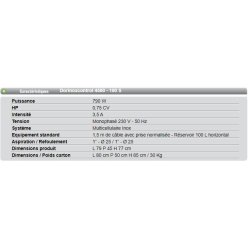 Dorinoxcontrol 4500 - 100 S - Surpresseur - Pompes Guinard Loisirs - 790W - Réservoir 100L - Silencieux et Automatique