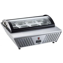 Puits froid vitré 8xGN1/6 100mm 67L Combisteel