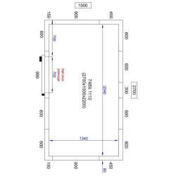 Chambre froide positive 2700X1500X2200 - 80mm Pro Line Combisteel