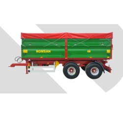 R 100 TASGA Benne agricole à tandem essieu - ROMSAN - capacité 10 000 kg