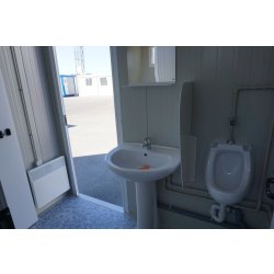 Bungalow sanitaire de chantier avec 2  WC à l'anglaise, un urinoir et un lave main - SSU
