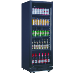 Vitrine  à boissons, refrigeration assistee noire 360l 1 porte vitrée L2G