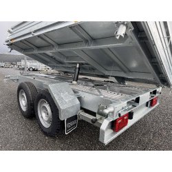 Remorque Benne Saris HDS - 310 x 176 cm - PTAC 3000 Kg - Tri-benne - Pompe électrique - Référence K3 310 176 3000 2 HDS E