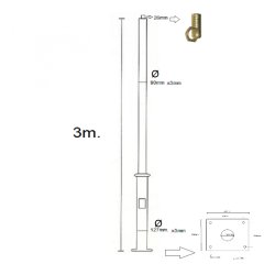 Colonne olson 3 mètres -  référence matmod