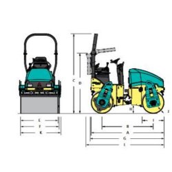 Rouleau vibrant léger tandem ARX 23 - Compact et performant - Dimensions et caractéristiques techniques