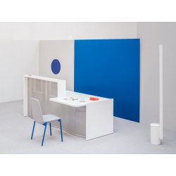 Banque d'accueil moderne et élégante WAVE - Design ondulé et configurations personnalisées