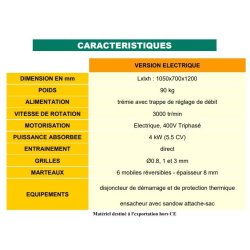 Broyeur Farmi - broyeurs et concasseurs alimentaires - Electra 90 kg - pour céréales et épis de maïs