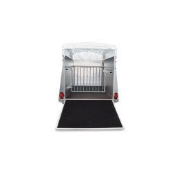 7900 HTV - Remorque bétaillère bois - HUMBAUR - PTAC 1600 kg - Châssis renforcé et bâche avec fenêtres