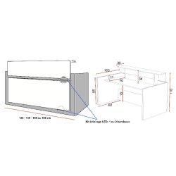 Bureau d'accueil 1 personne Avant - Ofitres - 129, Blanc, Non, Beige brillant