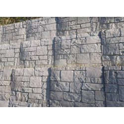 Bloc modulaire droit ou incliné à à 15° ou 22°, sans fondation béton - BETOTITAN XL - Pomel Beton