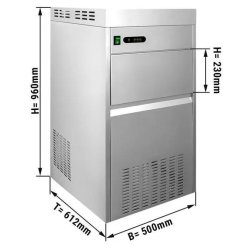 Machine à glaçons en grains - paillettes 100 kg - gaz écologique r290
