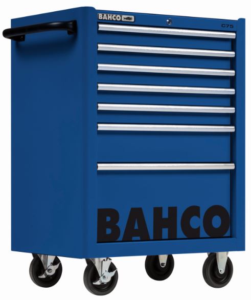 Servante classique C75 - 7 tiroirs - 986 mm x 501 mm x 763 mm - Système Lock&Go - Bleu - Réf. 1475K7BLUE_2