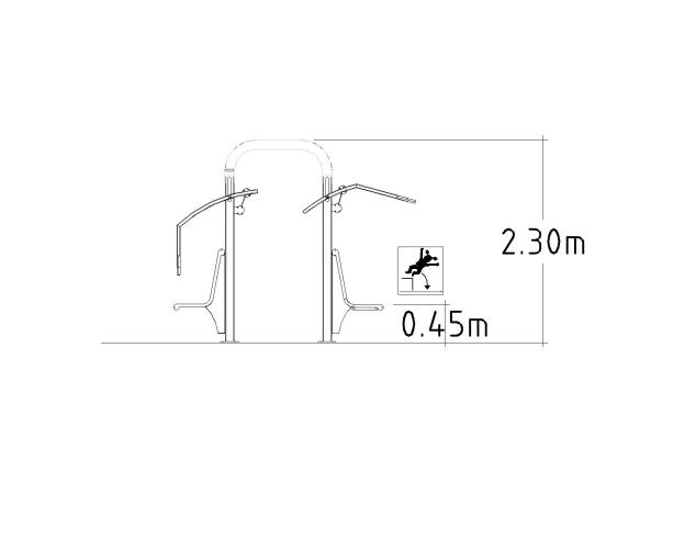 Equipement de fitness extérieur - Denfit Gym Combi MultiMax 2 - Réf. 8065124 - Hags_2