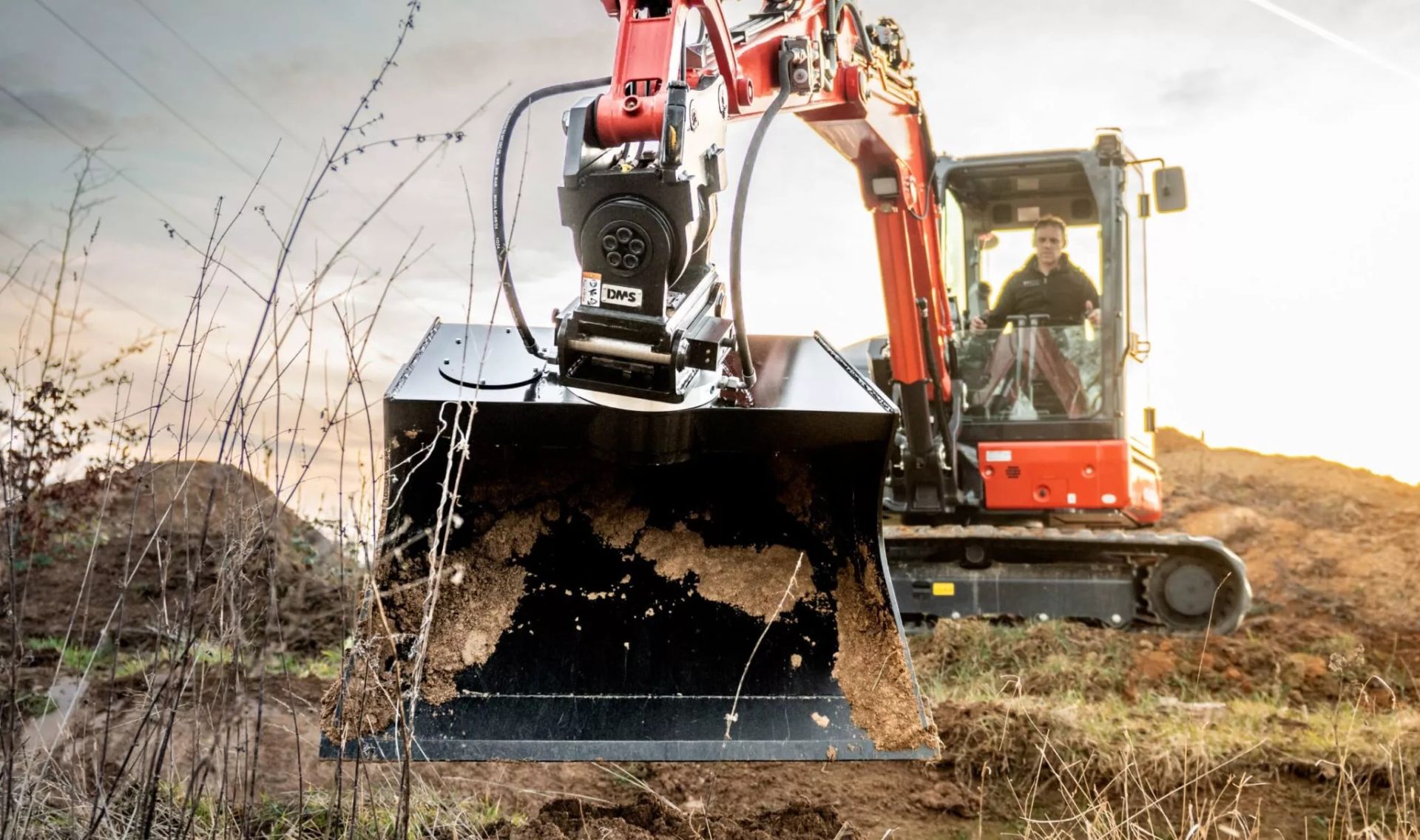 Godet rotatif pour pelle de 1 à 10 tonnes_2